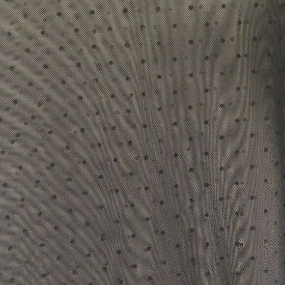 Soprano Dot Mesh Top with Bell Sleeves Black size Small - Picture 4 of 5